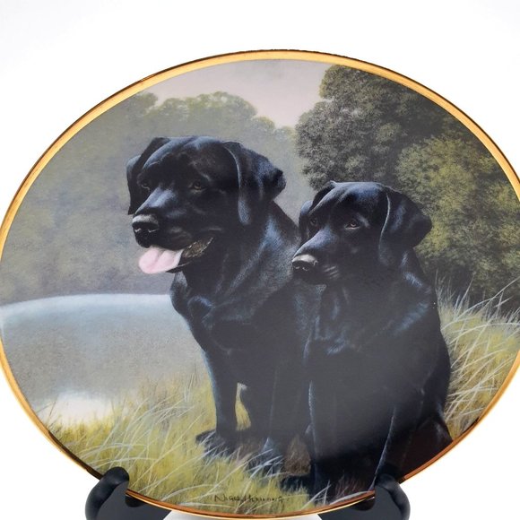 Sporting Companions Collector Plate By Nigel Hemming Numbered Lab Hunting Dogs - Picture 2 of 8